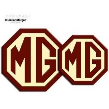 Mg TF LE500 2009-ON Borgoña y crema delantera y trasera Insertar Badges