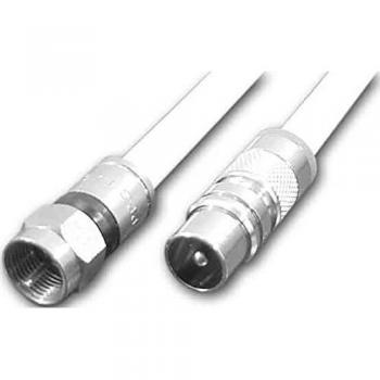 Cable coaxial F conector 5m, >90dB, alta calidad, para antena