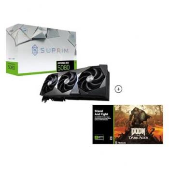 Tarjeta Gráfica MSI GeForce RTX 5080 SUPRIM SOC 16GB GDDR7 DLSS4