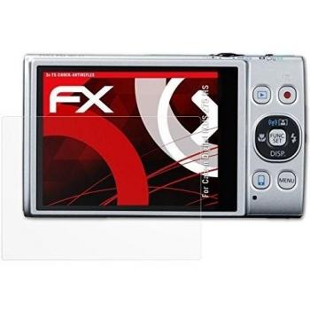 atFoliX Anti-Choque Lámina Protectora de Pantalla para Canon Digital IXUS 275 HS Antichoque Película Protectora - 3 x FX-Shock-Antireflex sin reflejos que absorbe los golpes Lámina Protectora de Pantalla