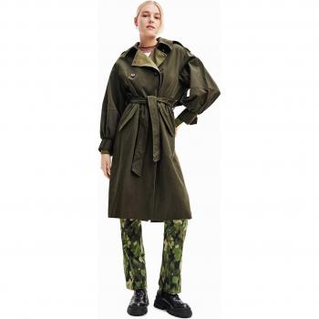 Desigual - Gabardina oversize cinturón