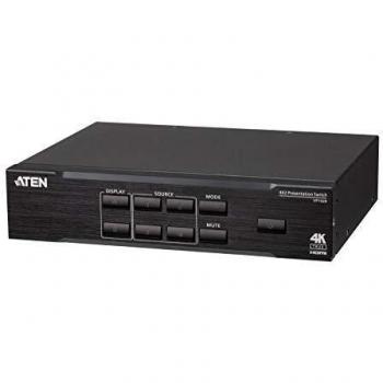 Conmutador Matricial de Presentación HDMI y VGA 4x2 True 4K ATEN VP1420 con Escalado de Video, HDR y Audio Incrustado