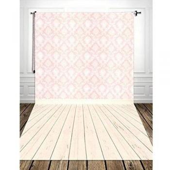 1.5*3m(150*300cm)envío gratis thin fondos de vinilo para fotografía antecedentes foto del damasco rosado wood floor fotografía telones XT-2341