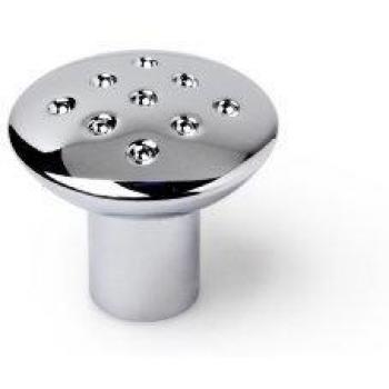 POMO REDONDO PUNTOS ZAMAK 24 MM CROMO BRILLO