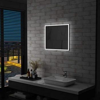 Espejo de baño LED con iluminación integrada de 60x50 cm