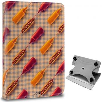 Funda Universal para Tablet 9.7/10.5 con Dibujos de Hot Dogs