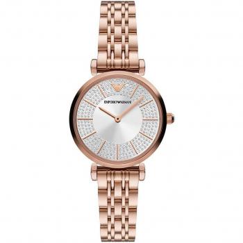 Emporio Armani AR11446 Gianni T-Bar Analog Silver Dial Women's Watch
