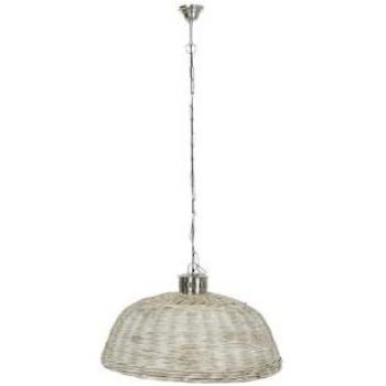 Lámpara de Techo Plateada Natural de Metal 50 W 80 x 80 x 47 cm DKD Home Decor