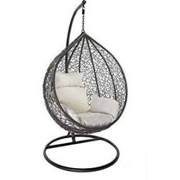 Sillón Colgante de Huevo en Resina Gris MOJO