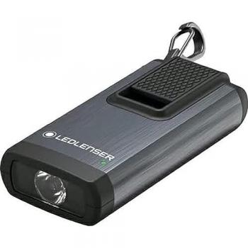 Llavero Linterna Led Lenser K6R - 400 lúmenes, memoria de 4GB, recargable por USB-A, luz LED, color gris