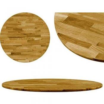 vidaXL Roble Tablero Mesa Redondo Madera 23 mm 700 mm Superficie Tapa Circular