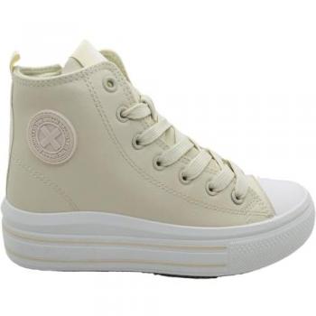 Botín Deportivo de Niña Xti en PU con Puntera de Goma y Doble Suela, Beige, Talla 34 EU