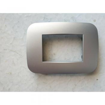 Placa Compatibles Axolute Bticino Coloridas Cromo Satinado - 3 Foros