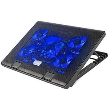MVPOWER Base de Refrigeración para Portátil Radiador de Laptop con 5 Ventiladores 2 Puertos USB Velocidad del Ventilador Ajustable