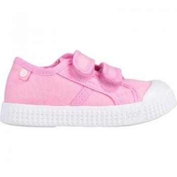 Zapatillas de lona para niña Berri Velcro Igor S10199 Rosa