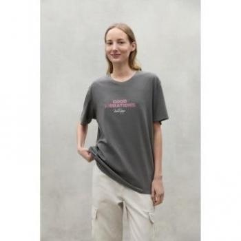 Camiseta unisex de manga corta con estampado frontal