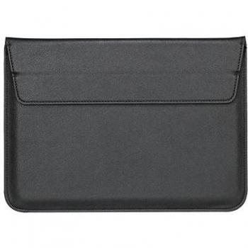 i-Buy Funda de cuero ultradelgada Funda para MacBook Air / Pro / Retina 13.3 pulgadas, Bolsa de transporte con soporte - Negro