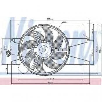 Ventilador de Radiador Nissens 85030 para Ford Fiesta (01-) 1.3 EFI - Ø363mm