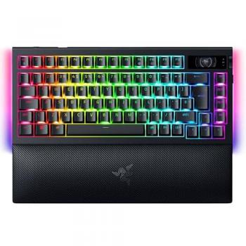 Teclado Razer BlackWidow V4 Pro 75% Mecánico RGB Inalámbrico/Bluetooth con Interruptores Táctiles y Pantalla OLED