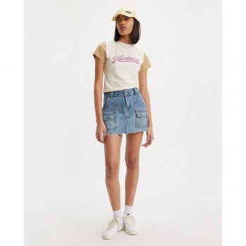Levi's - Falda vaquera corta con bajo deshilachado