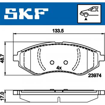 Pastillas de freno SKF VKBP 80475, juego de pastillas de freno, alta calidad, diseño optimizado para un rendimiento superior, reducción del ruido y vibraciones, larga durabilidad y resistencia al desgaste