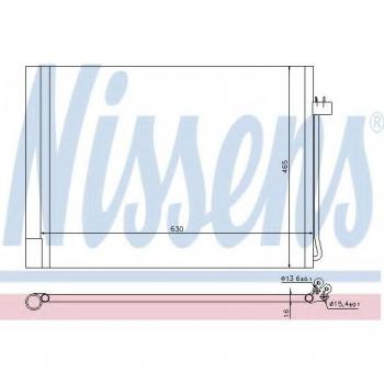 Condensador de aire acondicionado NISSENS 940058 con secador, fabricado en aluminio, compatible con BMW X5 y X6, para refrigerante R134a