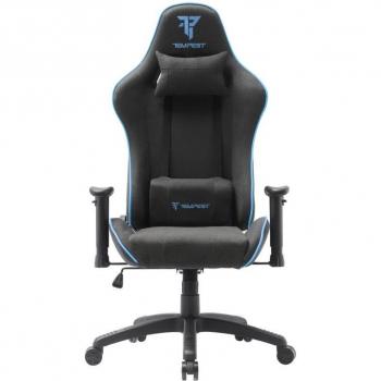 Silla Gaming Tempest Vanquish Negra/Azul con Tela Transpirable