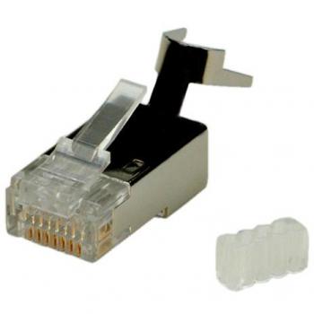 Conector RJ45 Cat.6/6a/7 Blindado para Cable Sólido 10 Piezas AWG22-26