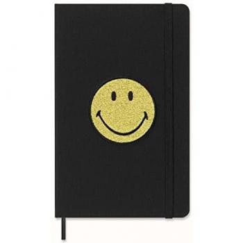 Cuaderno Moleskine Smiley Edición Limitada Grande Rayado Tapa Dura 13 x 21 cm Color Negro