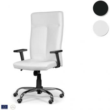 Due-home Silla de Oficina, Silla para despacho o Estudio, Paladium Negro o Blanco