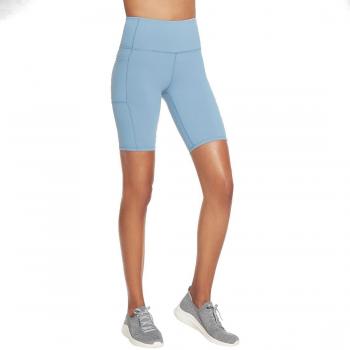 Skechers Go Walk Pantalón corto de bicicleta de cintura alta, Pantalones cortos azules para mujer