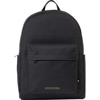 Tommy Hilfiger TH Monotype Backpack 46 cm Laptop compartment black, unisex, Black, Size: ONE SIZE, Black Polyester Backpack