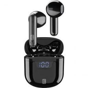 Auriculares Bluetooth TWS Cellularline Seek con microfono y estuche de carga - Color Negro