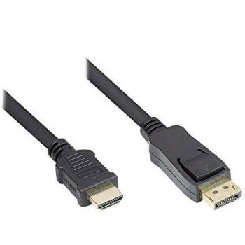 Cable Adaptador DisplayPort a HDMI 1.2, 3m, 24K, Negro