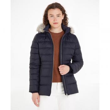 Tommy Hilfiger Women's Padded Down Jacket with Zipper Closure, Blue, Size M