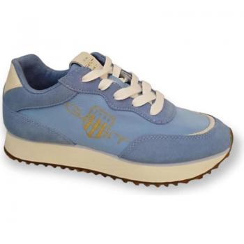Zapatillas de deporte para mujer GANT Bevinda, bajas, con cordones, ante/textil, color azul, con logotipo