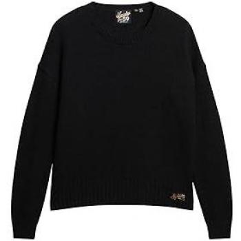 Superdry Women's Essential Crew Neck Jumper - Eclipse Navy - Size XS