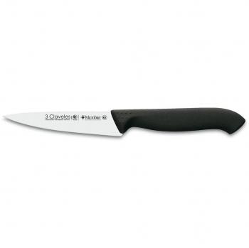 3 Claveles Proflex - Cuchillo cocinero 10 cm, acero inoxidable, negro