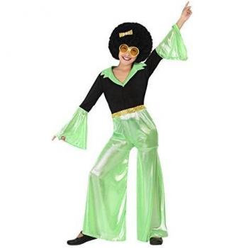 Disfraz Infantil Disco Verde y Dorado para Niña de 5 a 6 Años