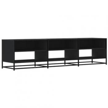 Mueble de TV madera de ingeniería negro 180x40x46 cm