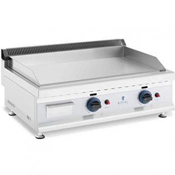 Plancha Doble de Gas Fry Top Profesional - 74,5 x 40 cm - Lisa - 2 x 3.100 W - Gas Natural - 20 mbar