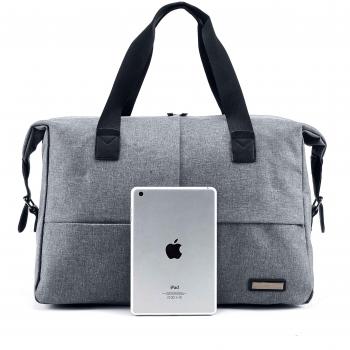 Bolsa de Viaje, Bolsa de Gimnasio, Bolsa Deporte de Tela Impermeable de Oxford, Bolsa de Gimnasio Mujer Hombre de Gran Capacidad, Bolsa Deporte Mujer Hombre, 44*32*23.5cm, Gris, 30L