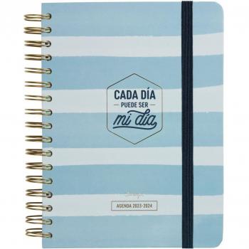 Agenda Escolar Diaria Mr. Wonderful 2023-2024 Azul - Cada Día Puede Ser Mi Día
