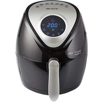 Ariete 4616 Freidora de aire digital, 1300 W, sin aceite, capacidad 2.6 litros, temporizador 60 minutos, temperatura hasta 200ºC, desconexión automática, color negro