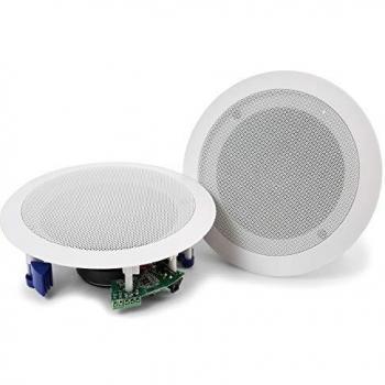Juego de Altavoces Bluetooth para Techo Power Dynamics CSBT60, 120W, 2 Vías, Amplificador Digital Integrado, Ideal para Oficinas y Restaurantes, Color Blanco