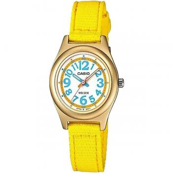 Reloj Infantil Casio Amarillo Resistente al Agua 5 ATM (Ø26mm y Ø33mm) con Correa de Tela