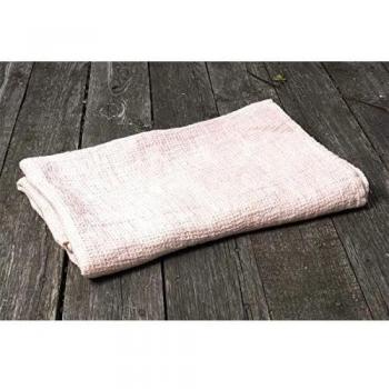 Lino fashion: rosa Waffle Weave 100% lino toalla de baño, 100% lino, Rosa, 40cm x 85cm