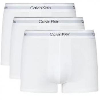 Calvin Klein Men's 3-Pack Modern Cotton Stretch Trunks, White, XXL