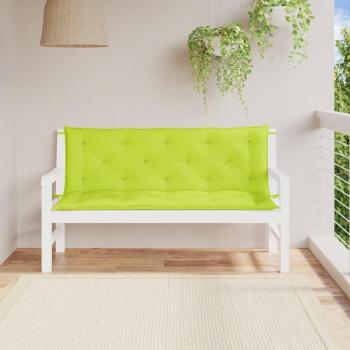Cojines de banco de jardín vidaXL 2 uds tela Oxford 150x50x7 cm Color Antracita, Gris, Beige y Verde Brillante