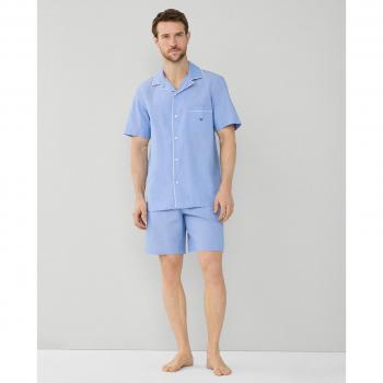 Pijama corto de tela para hombre Hackett London - Azul Filafil